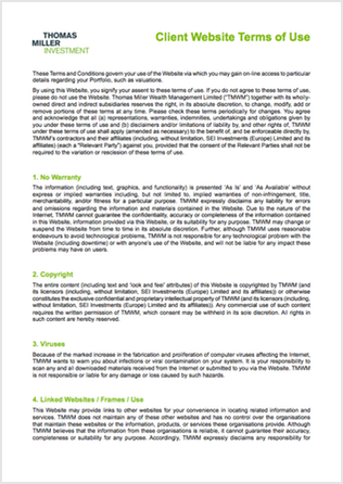 client terms cover