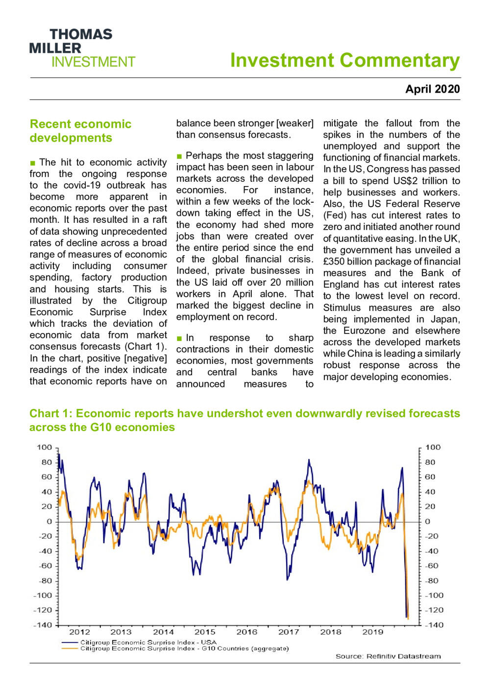 Investment Commentary April 2020